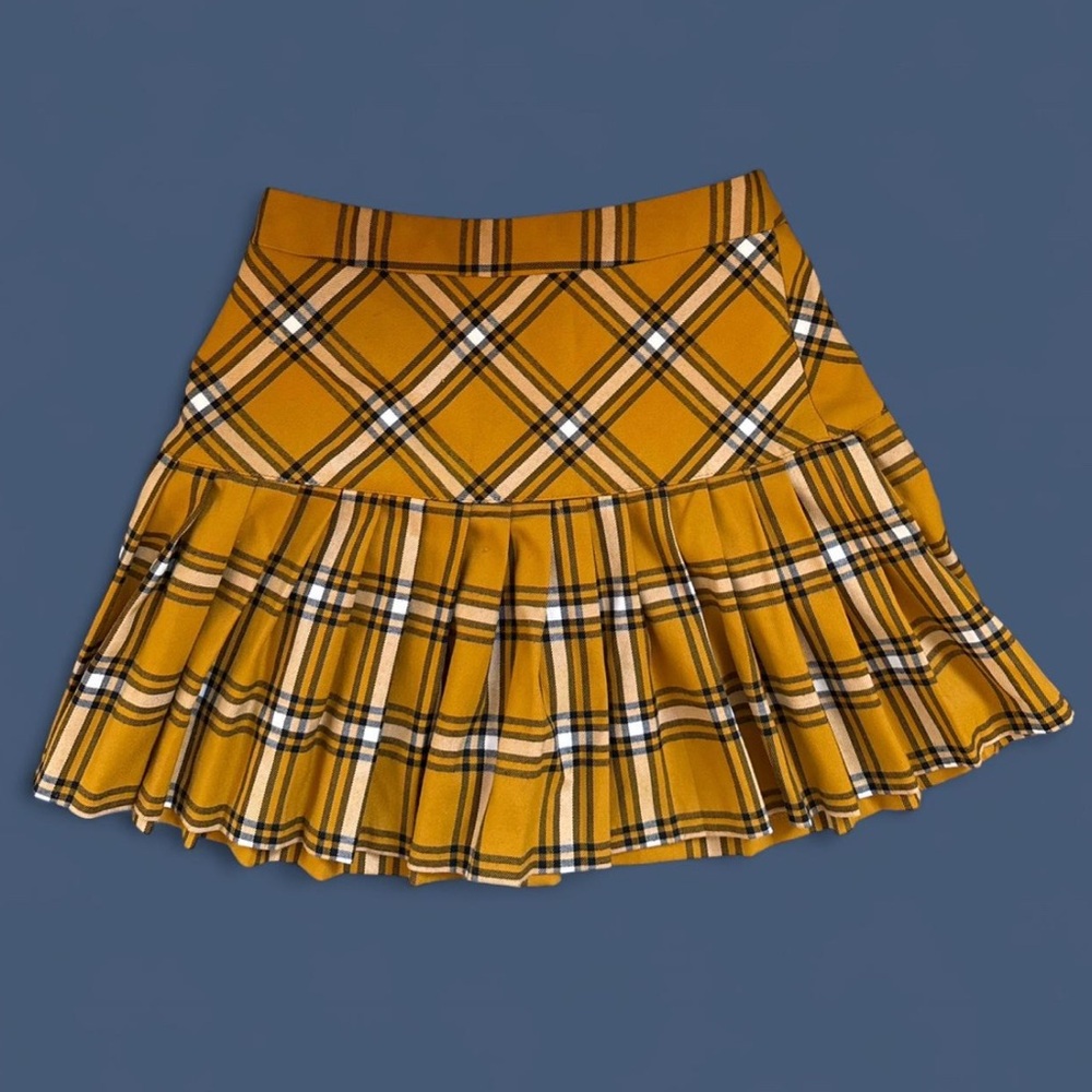 Forever 21 Mustard Plaid Skirt